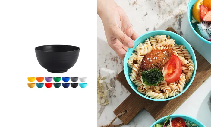 12-Piece Reusable Plastic Bowl Set