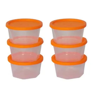 171 Plastic Container Set, 200ml, Set of 6