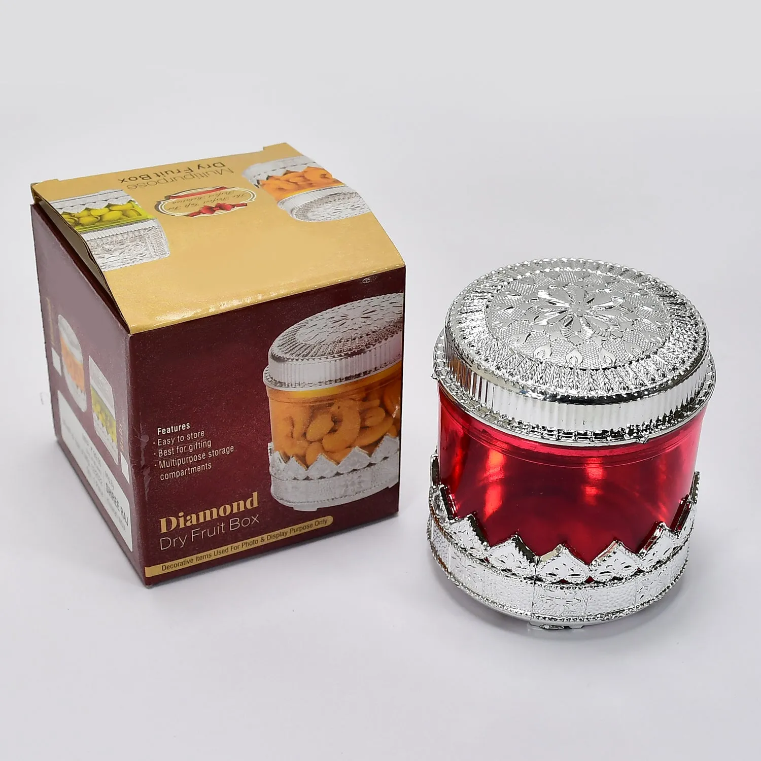 5203 Diamond Design Dryfruit Storage Container Or Storage Box