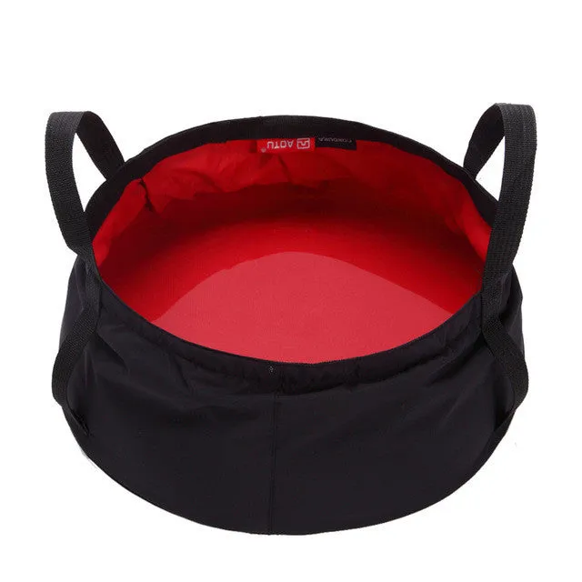 8.5L Portable Collapsible Wash Camping Folding Basin Bucket Camping cookware set Hiking Picnic Cooking Set non-stick Cookware