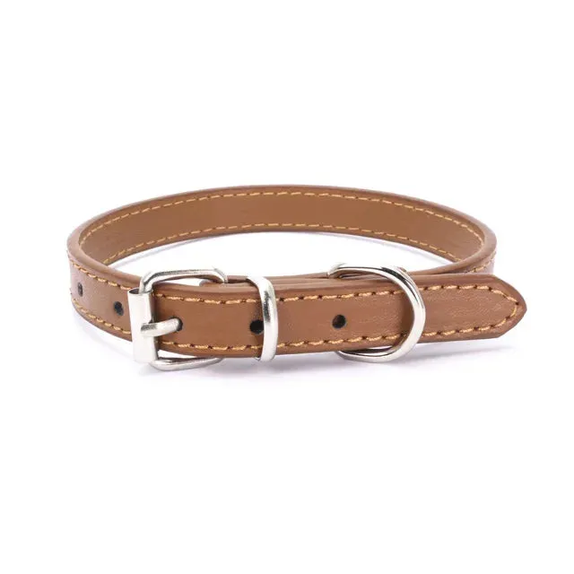 Adjustable Dog Collar with Alloy Buckle - Available in Multiple Colors