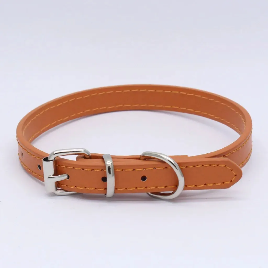 Adjustable Dog Collar with Alloy Buckle - Available in Multiple Colors