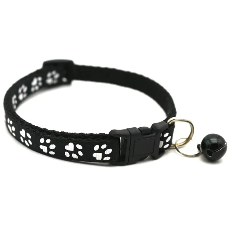 Adjustable Floral Cat and Puppy Collar with Bell