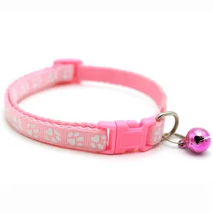 Adjustable Floral Cat and Puppy Collar with Bell