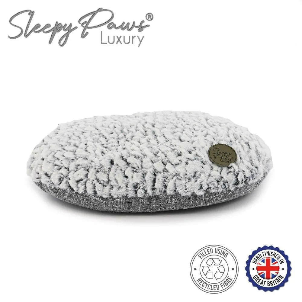 Ancol 45cm Grey Sleepy Paws Oval Dog Bed