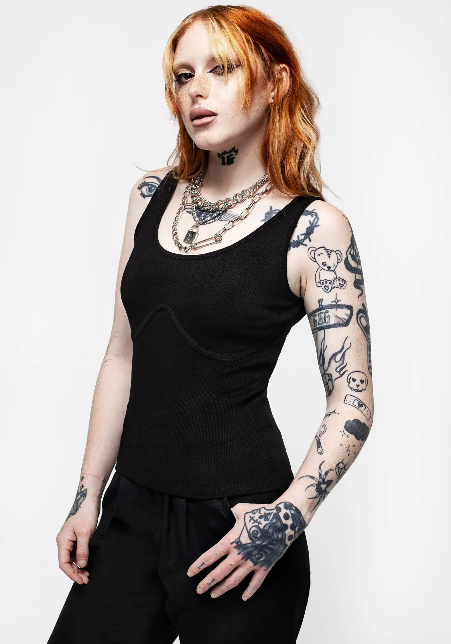 Apocrypha Rib Vest With Mock Boning