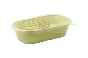 Bagasse Oval Bowls   Lids 1000ml