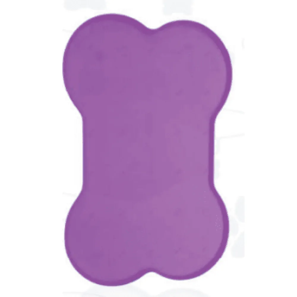 Basil Silicon Food Bowl Mat for Dogs and Cats (Magenta)