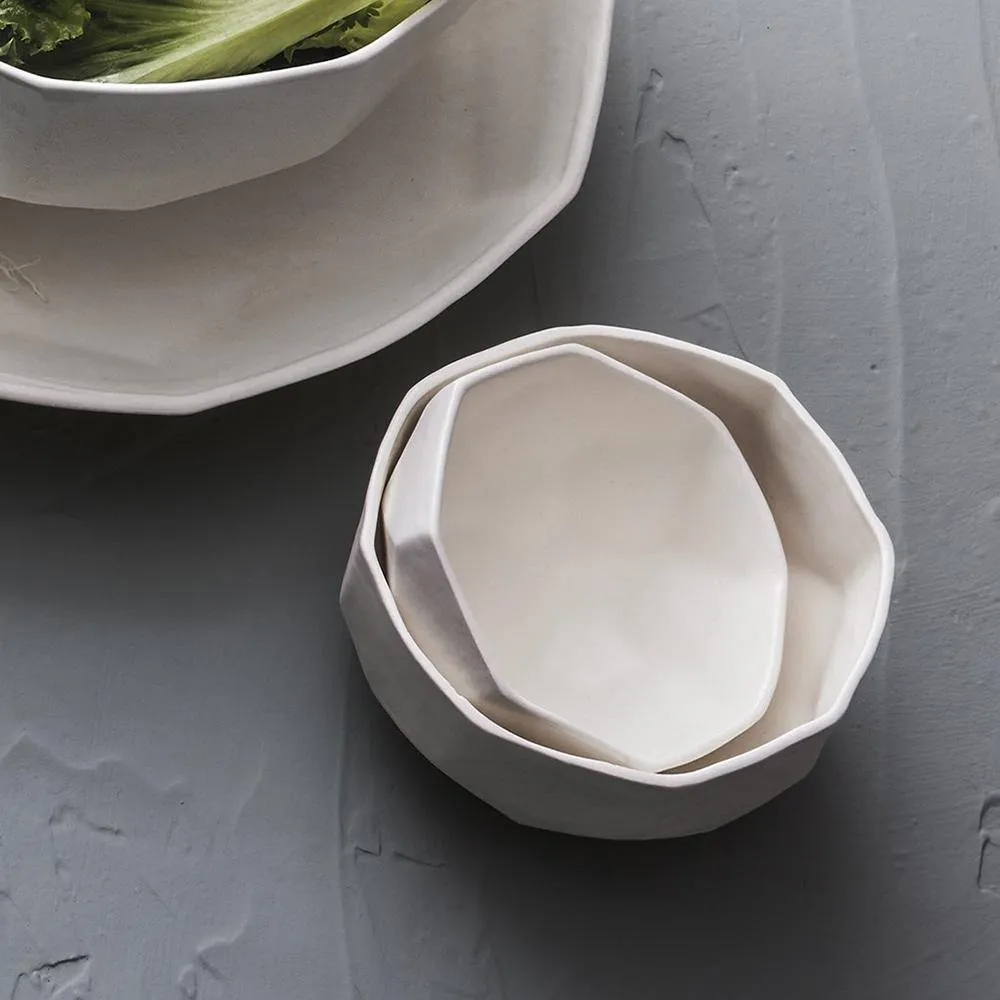 Battuto Dessert Bowl - Snowflake