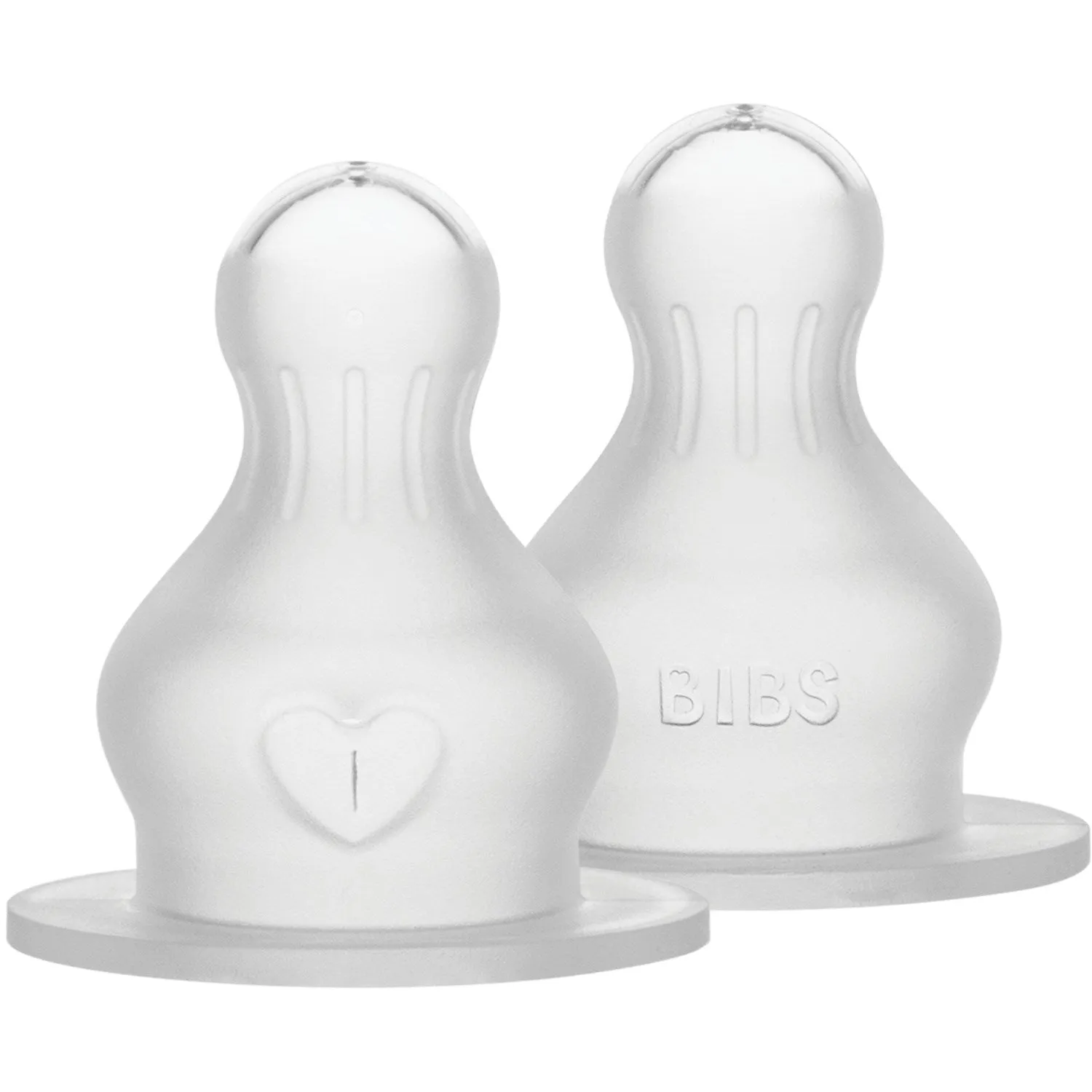 Bibs Baby Bottle Nipple Round Silicone 2-pack