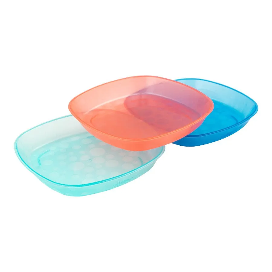 [Bundle of 2] Dr Brown's Toddler Plates, 3-Pack