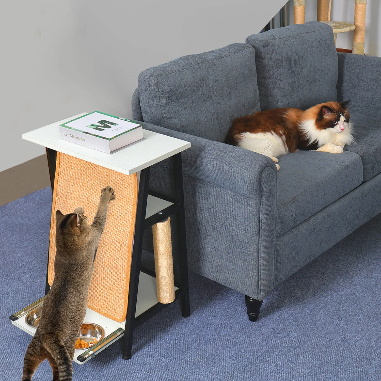 Cat Side Table With Feeding Station PF012