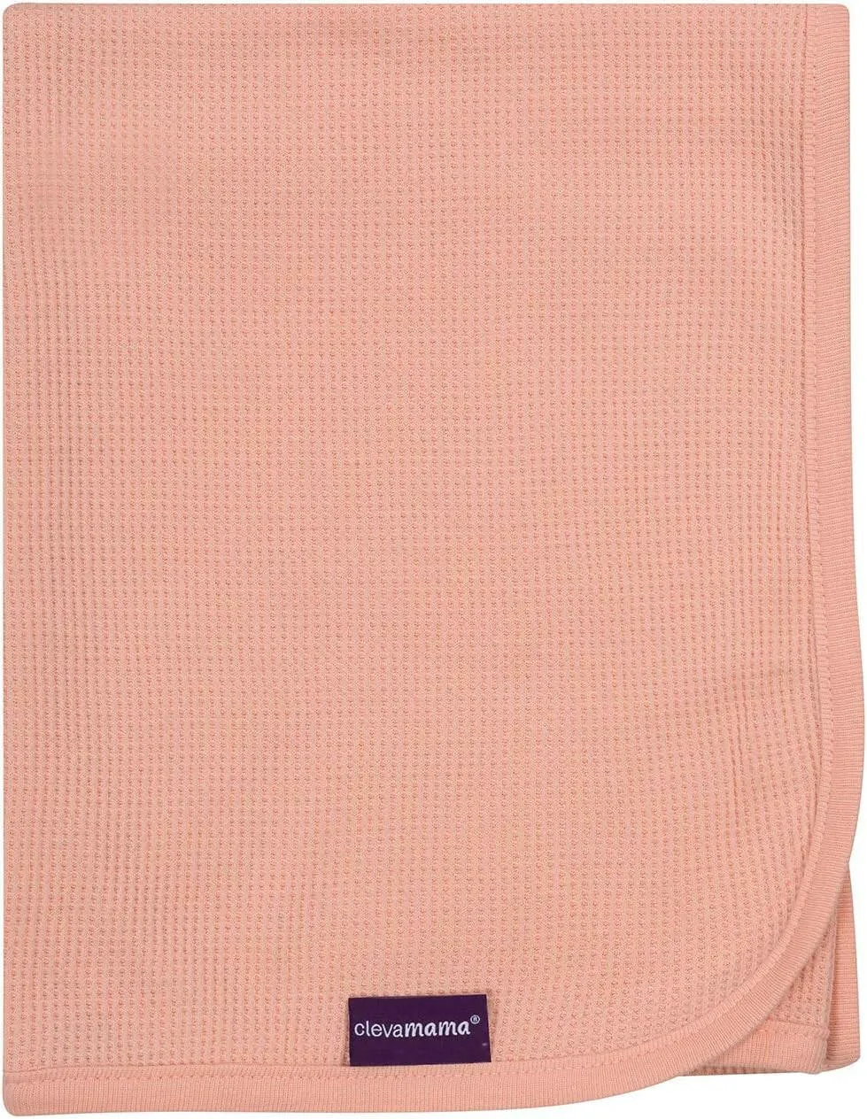 Clevamama Baby Waffle Weave Cotton Blanket - for Nursery Bedding, Moses Basket, Pushchair - 70x90 cm