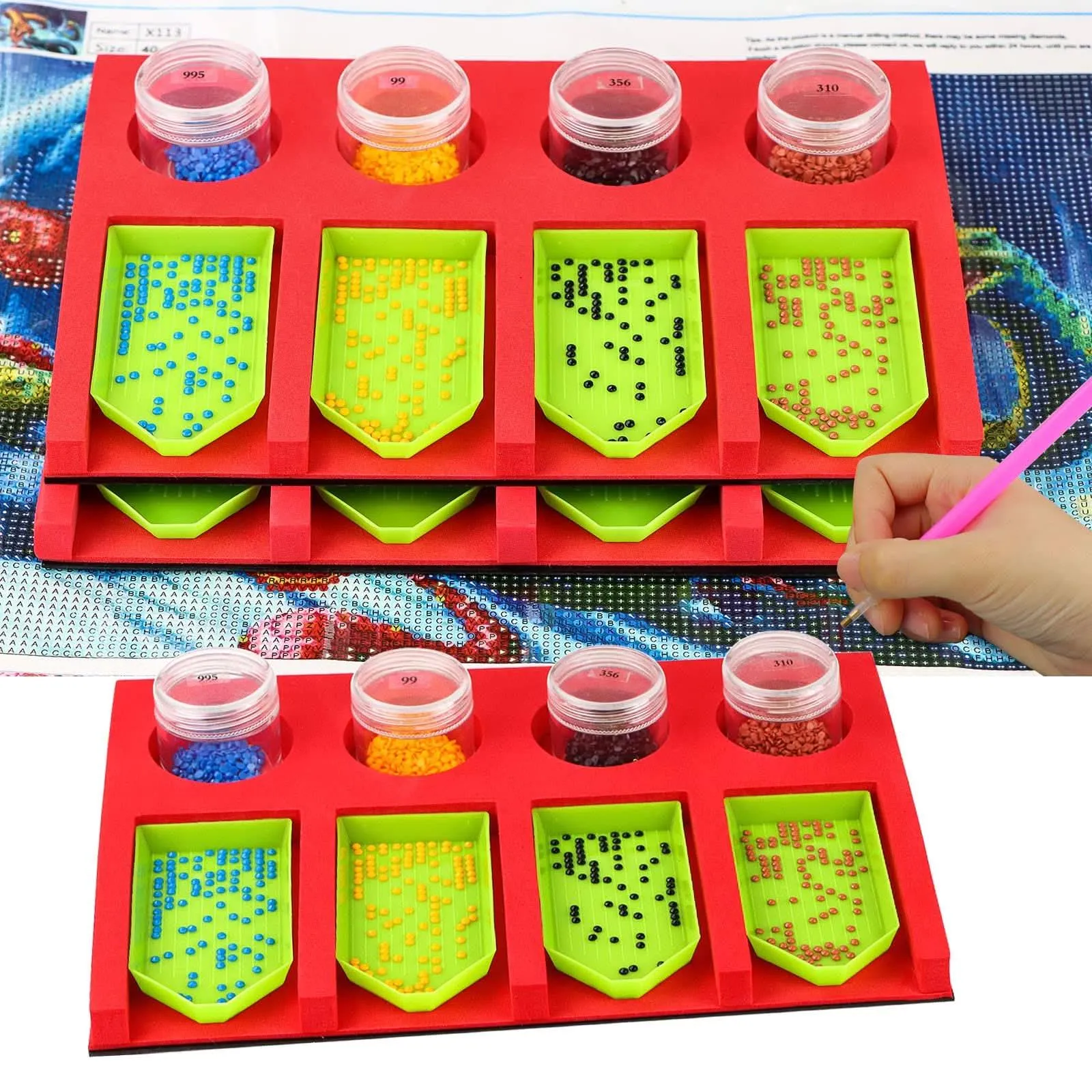 Diamond Bead Painting Tray Organizer