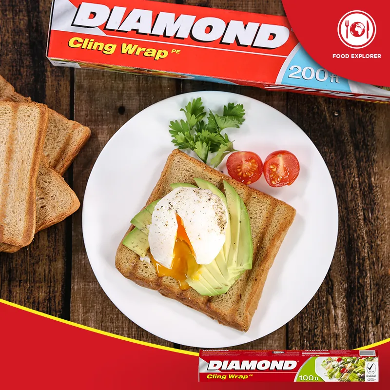 Diamond Cling Wrap 200Ft - Diamond Cling Wrap creates a tight seal around containers of any material, keeping your food fresher for longer by keeping the air out - 01090030283