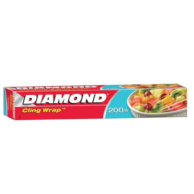 Diamond Cling Wrap 200Ft - Diamond Cling Wrap creates a tight seal around containers of any material, keeping your food fresher for longer by keeping the air out - 01090030283