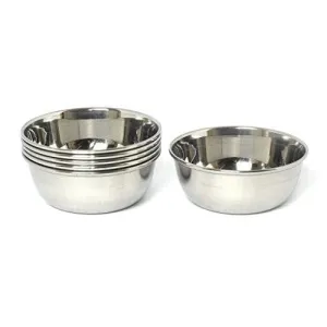 Embassy Vinod Vati/Curry Bowl, Size 2, 125 ml, 9.3 cms (Pack of 6, Stainless Steel)