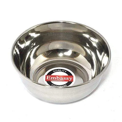 Embassy Vinod Vati/Curry Bowl, Size 2, 125 ml, 9.3 cms (Pack of 6, Stainless Steel)