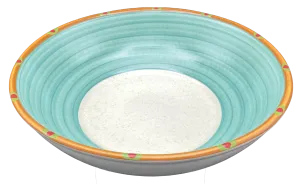 Extra Large Serving Bowl - Turquoise & Burnt Orange | Sedona