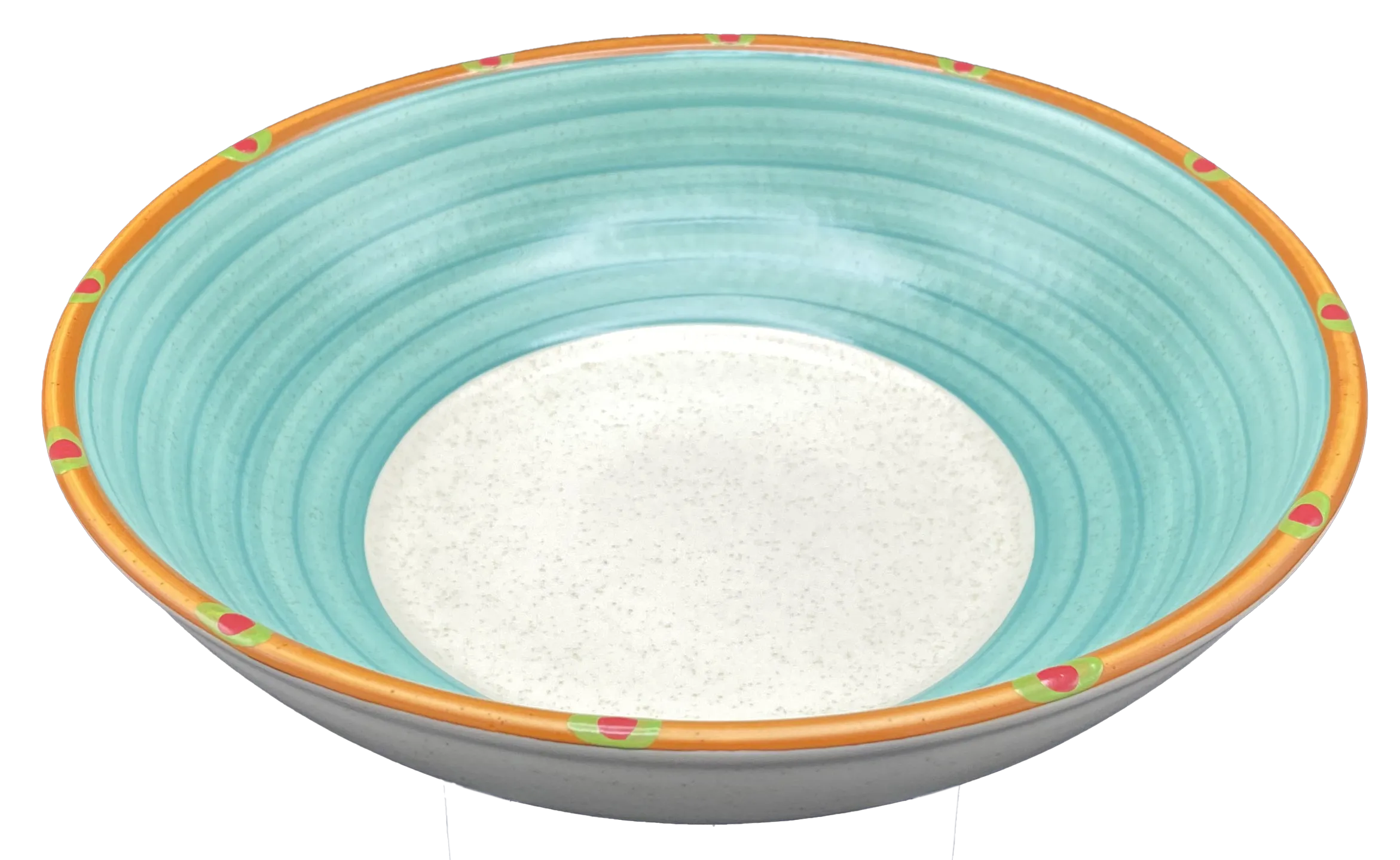 Extra Large Serving Bowl - Turquoise & Burnt Orange | Sedona