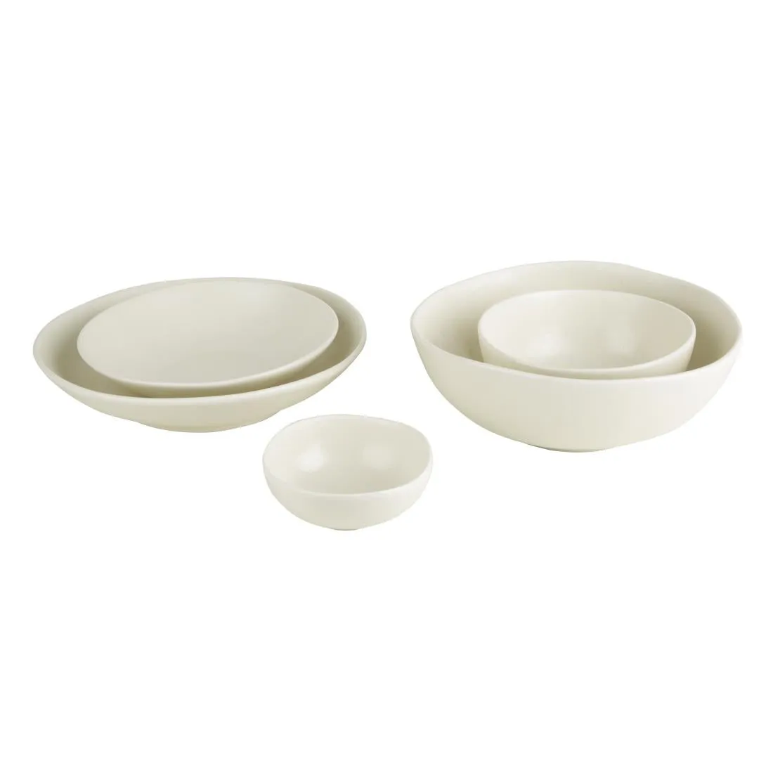 FC705 Olympia Build-a-Bowl White Flat Bowls 250mm (Pack of 4)