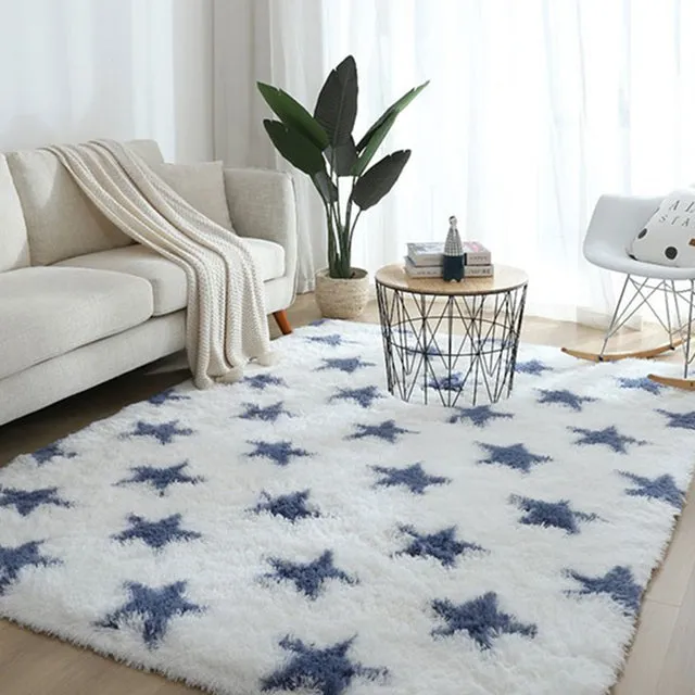 Fluffy Large Rugs for Modern Living Room