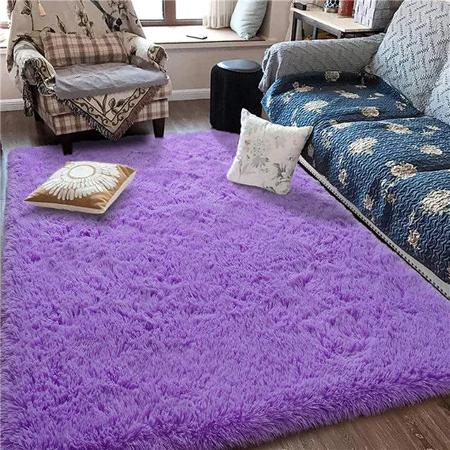 Fluffy Large Rugs for Modern Living Room