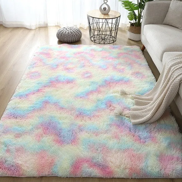 Fluffy Large Rugs for Modern Living Room