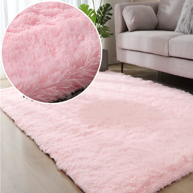 Fluffy Large Rugs for Modern Living Room