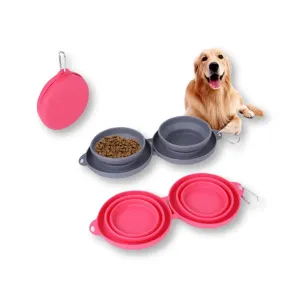 Foldable Double Bowl Feeder