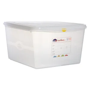 Gastronorm Storage Container 2/3 200mm Deep 19L (Pack of 6)