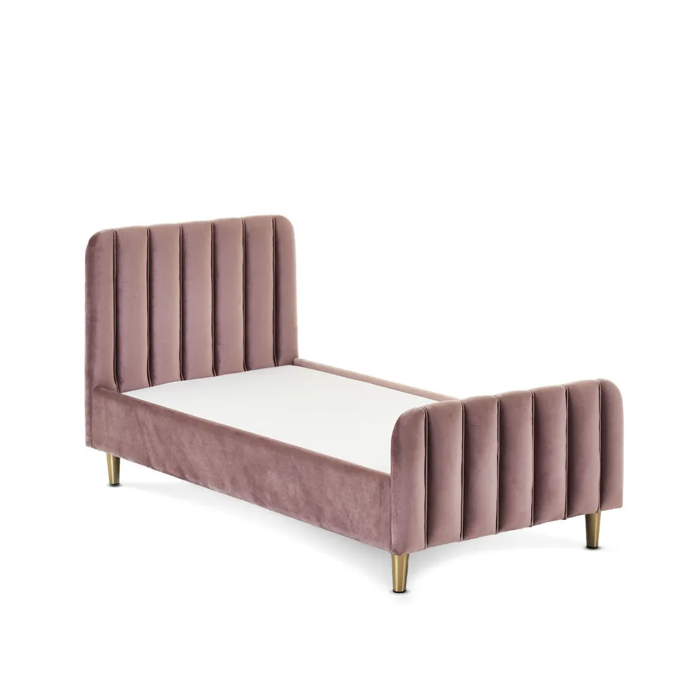 Gatsby Velvet Toddler Bed - Pink