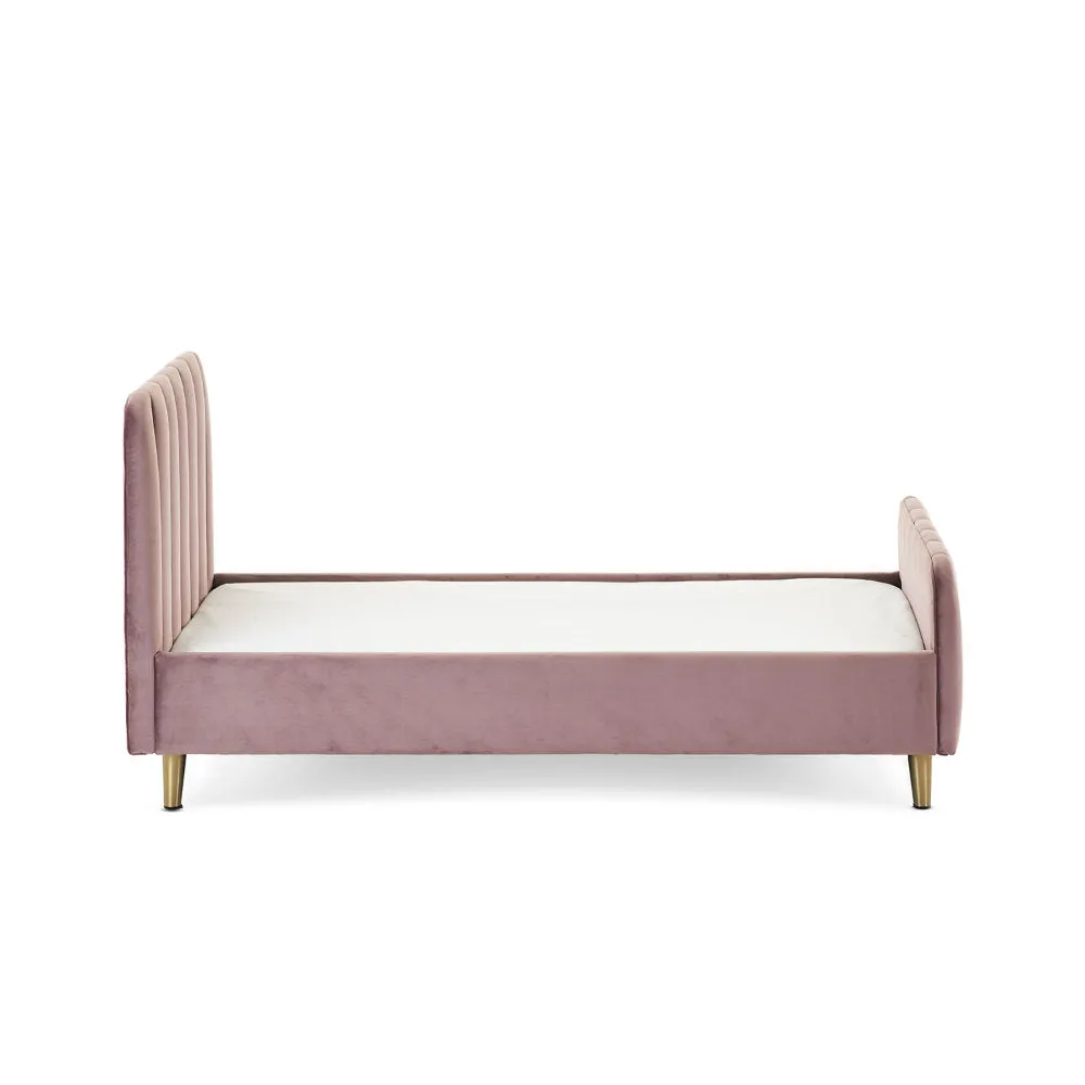 Gatsby Velvet Toddler Bed - Pink