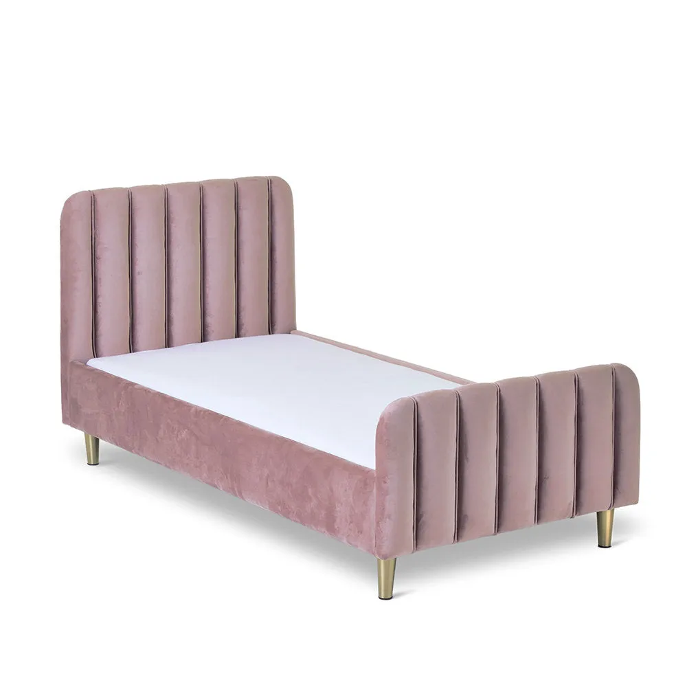 Gatsby Velvet Toddler Bed - Pink