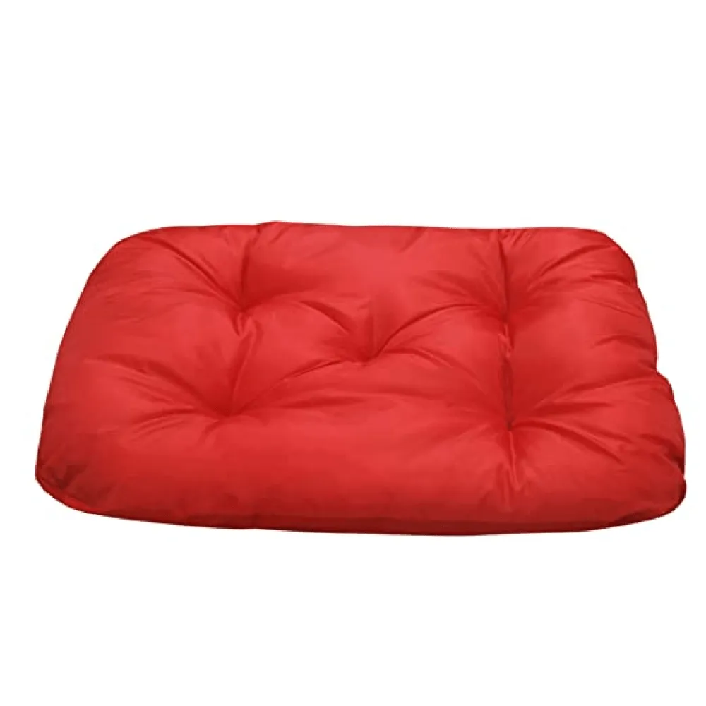 Hiputee Reversible Soft Bed Cushion for Dogs and Cats (Red)