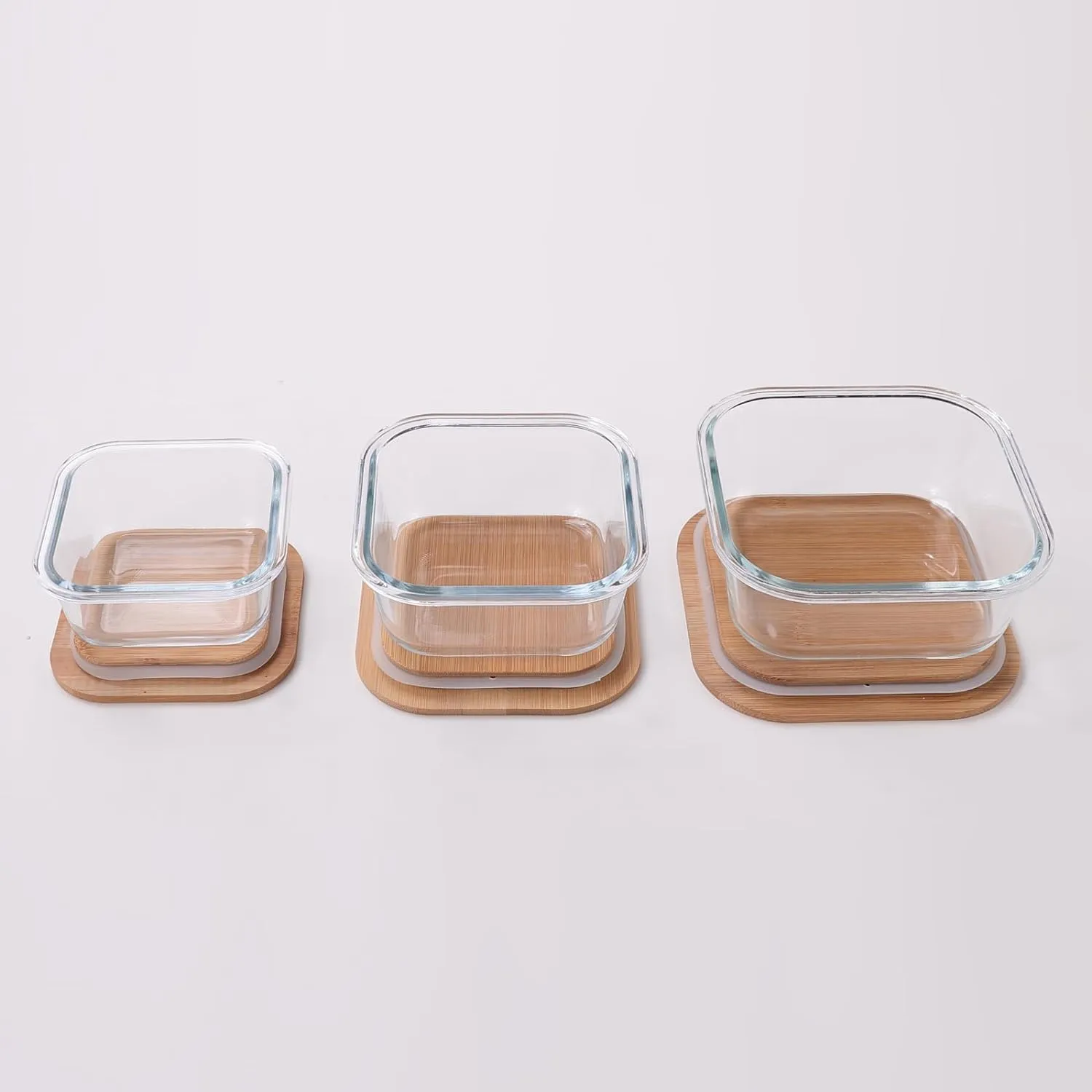 Homestic Borosilicate Food Container - Square (Dandy Daisies) | SAN008-DDS | Pack Of 3