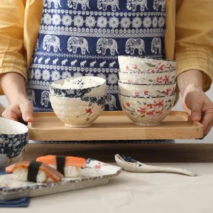 Japanese Style Colored Pottery Bowl