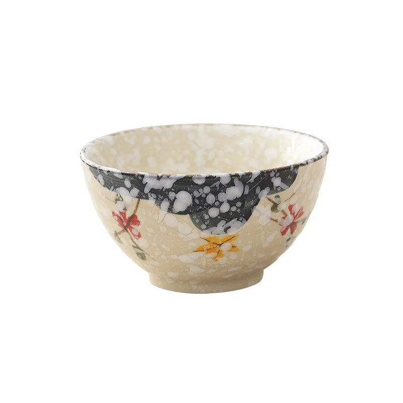 Japanese Style Colored Pottery Bowl