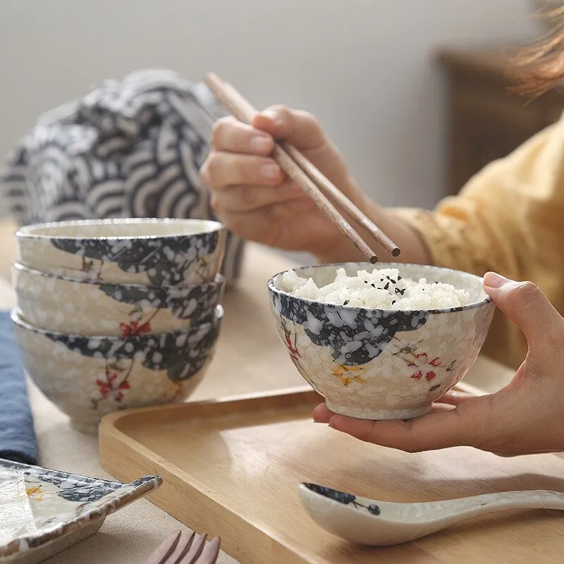 Japanese Style Colored Pottery Bowl