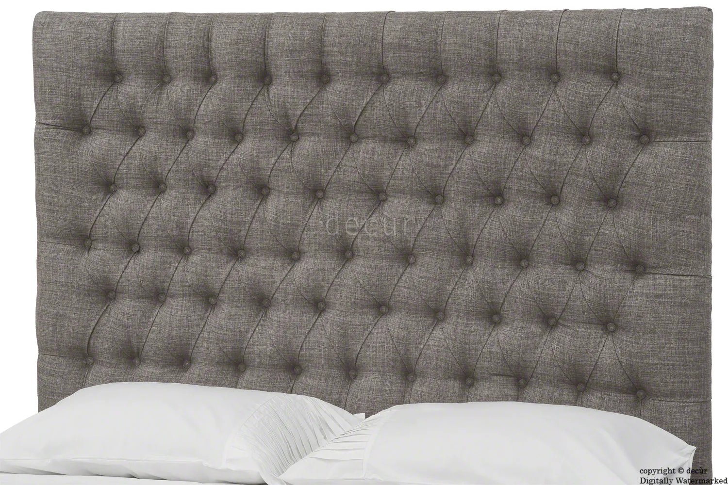 Kensington Linen Upholstered Ottoman Bed - Slate