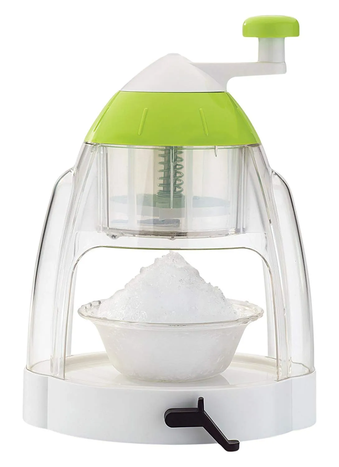 Kuber Industries Ice Gola Slush Maker Ice Snow Maker Machine with 3 Bowl, 1 Glass, 4 Sticks (Green) -CTKTC038141