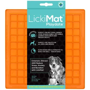 Lickimat Classic Playdate | Dog & Cat Enrichment | Slow Feeding, Treat Dispensing & Licking Mat Toy