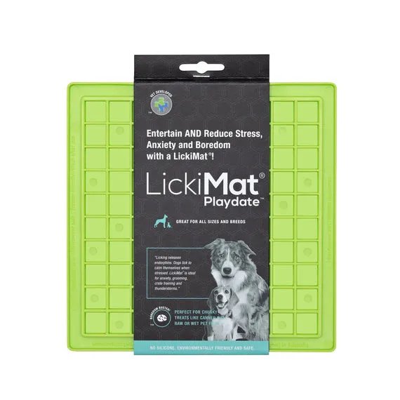 Lickimat Classic Playdate | Dog & Cat Enrichment | Slow Feeding, Treat Dispensing & Licking Mat Toy