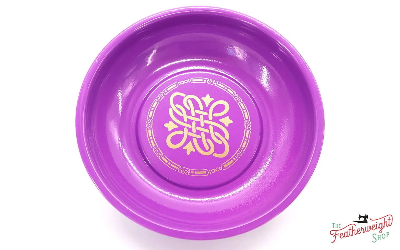 Magnetic Dish for Pins & Maintenance, PURPLE & GOLD Featherweight Style