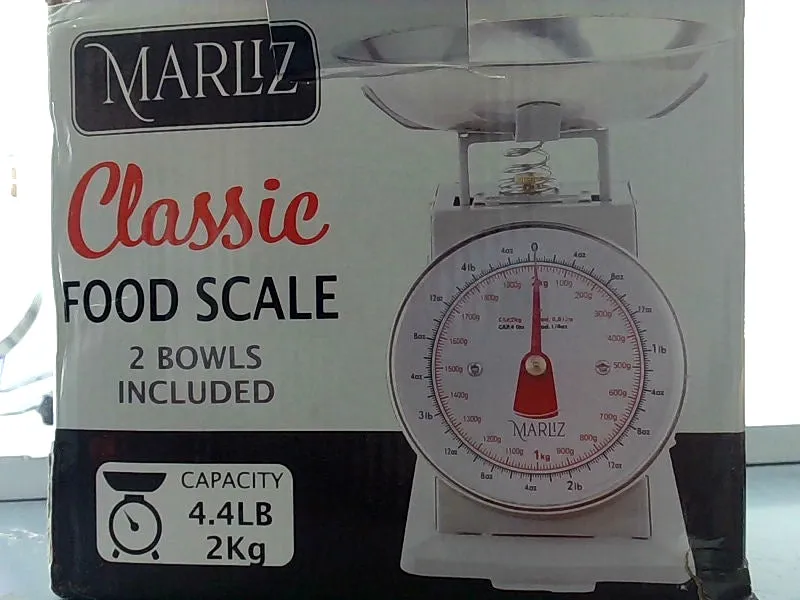 Marliz Mechanical Food Scale with Dual Metal Bowls 4.4lb Capacity