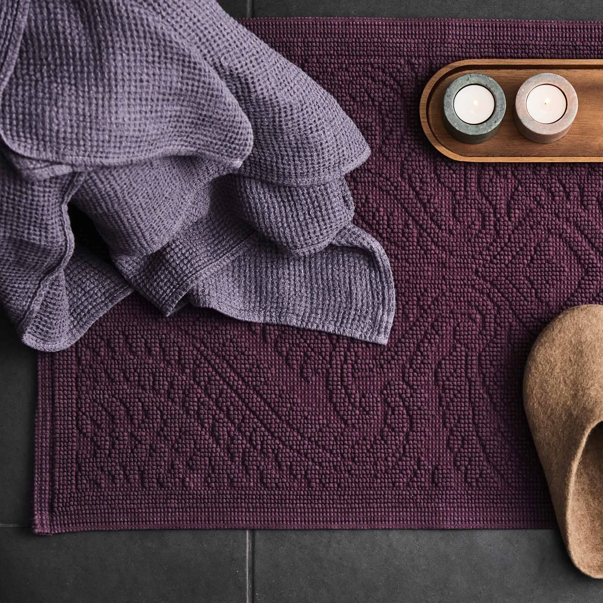 Marvao Bath Mat [Aubergine]