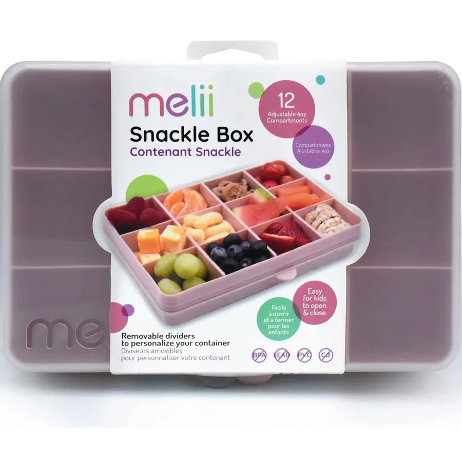 Melii Snackle Food Container with Removable Divider Pink 4oz