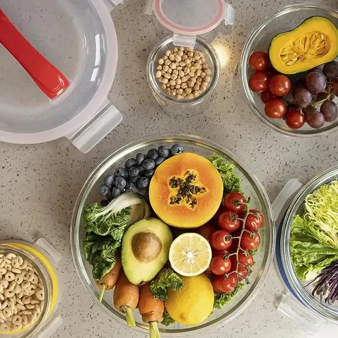 Nesting Borosilicate Glass Salad/Mixing Bowl Set - 8