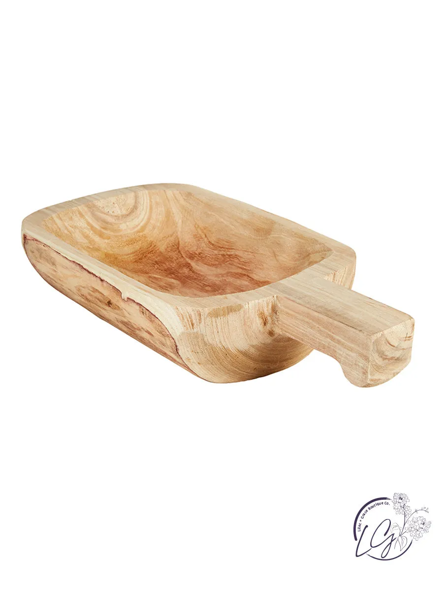 Paulownia Single Handle Tray