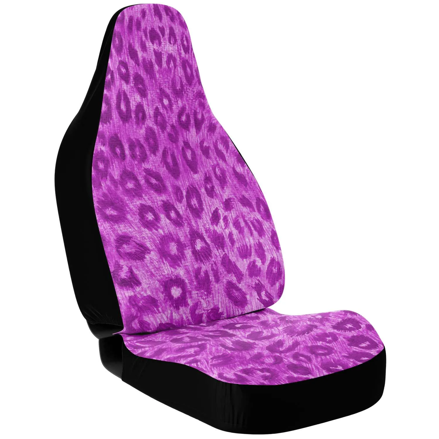 Pink Leopard Car Seat Cover, Animal Print Sexy Wild Washable Best Car Seat Protector (2 Pieces)